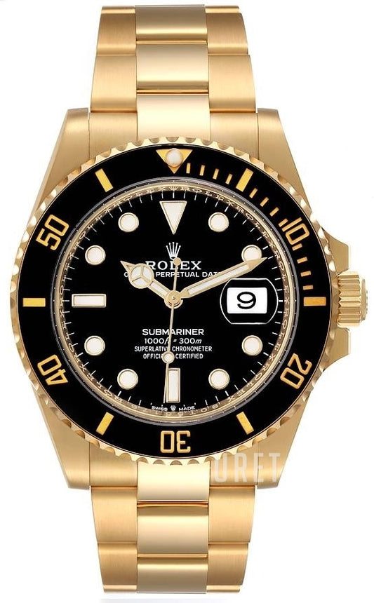 Rolex Svart/18 karat vitt guld Ø41 mm